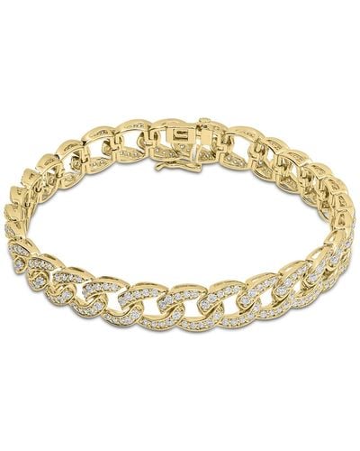 Macy's ' Diamond Curb Link Bracelet (6 Ct. T.w. - Metallic