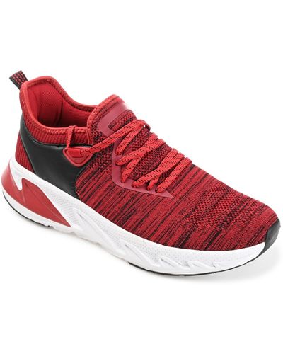 Vance Co. Gibbs Knit Athleisure Sneakers - Red