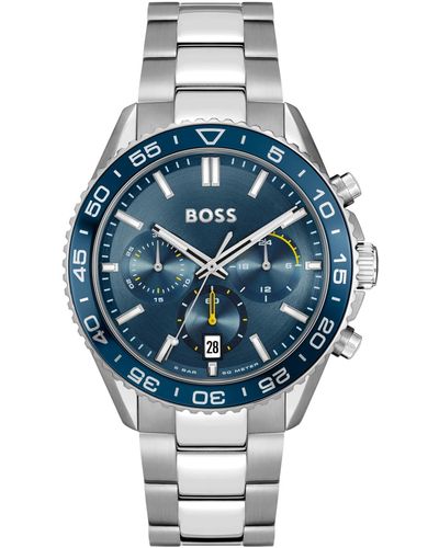 BOSS Boss Runner Quartz Chrono Silver-tone Watch 44mm - Gray