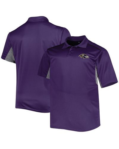 Profile Baltimore Ravens Big And Tall Team Color Polo Shirt - Purple