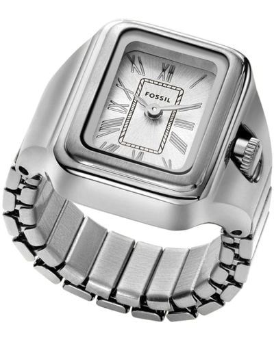 Fossil Raquel Two-hand Stainless Steel Ring Watch 14mm - Gray