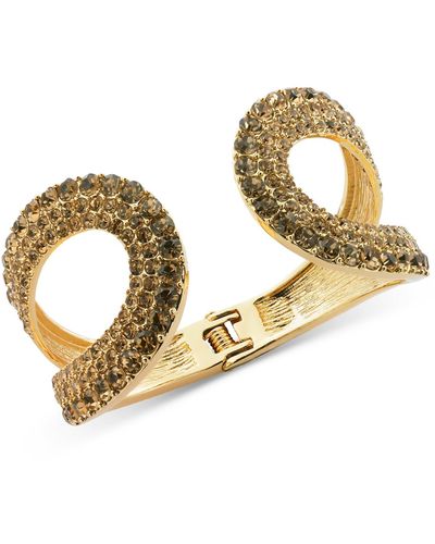 INC International Concepts Gold-tone Ombre Pave Openwork Cuff Bracelet - Metallic