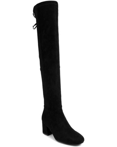 Sugar Ollie Over The Knee High Calf Boots - Black