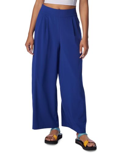 Columbia Solid Anytime Wide-leg Pull-on Pants - Blue