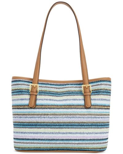 Style & Co. Classic Straw Tote - Blue