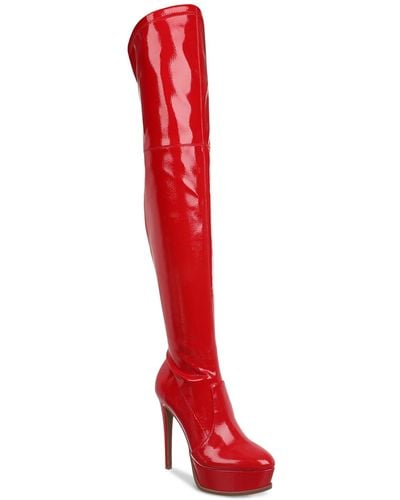 Thalia Sodi Silena Over-the-knee Platform Boots - Red