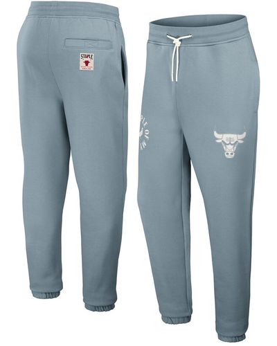 Staple Nba X Chicago Bulls Plush Sweatpants - Blue