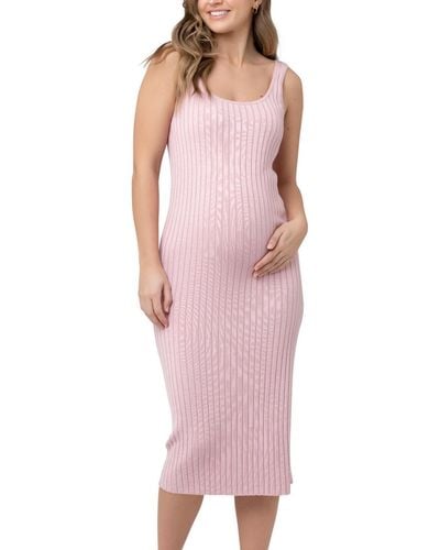 Ripe Maternity Maternity Carmen Rib Knit Tank Dress - Purple