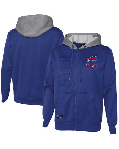 Outerstuff Buffalo Bills Combine Authentic Field Play Full-zip Hoodie Sweatshirt - Blue