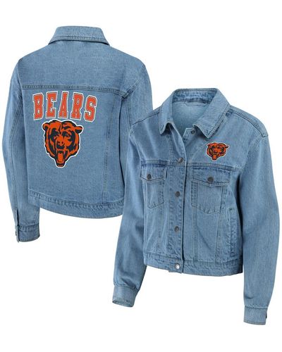 WEAR by Erin Andrews Chicago Bears Full-snap Denim Jacket - Blue
