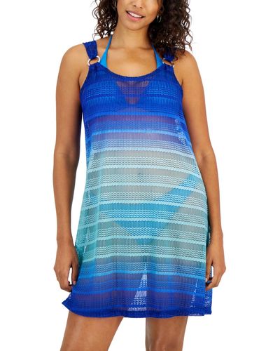 J Valdi O-ring Ombre Cover-up Dress - Blue