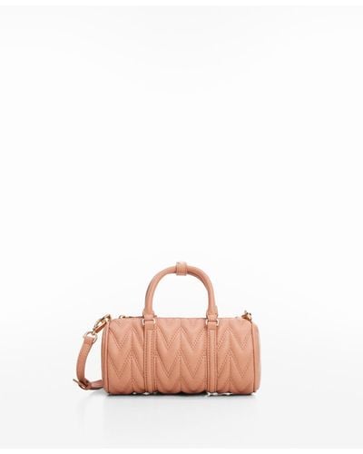 Mango Double-handle Quilted Bag - Pink