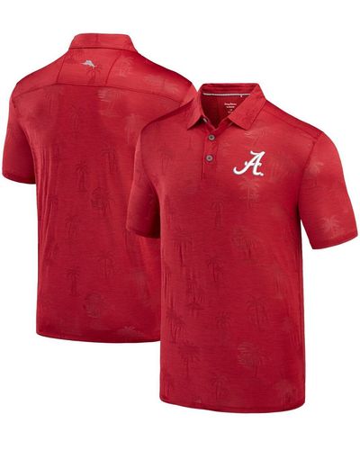 Tommy Bahama Alabama Tide Sport Palm Coast Palmera Islandzone Polo Shirt - Red