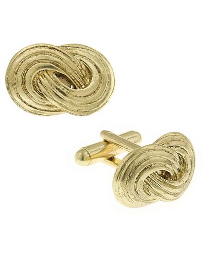 1928 Jewelry 14k -plated Infinity Knot Cufflinks - Metallic