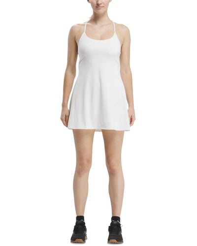 Reebok Lux Strappy Sleeveless Bodysuit Dress - White