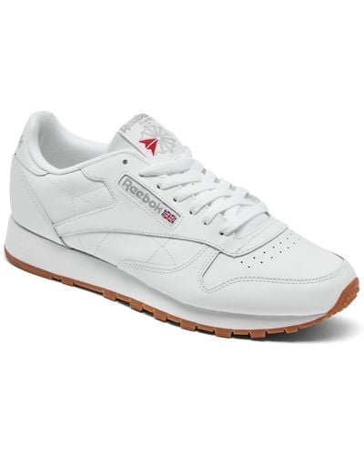 Reebok Classic Leather Casual Sneakers From Finish Line - White