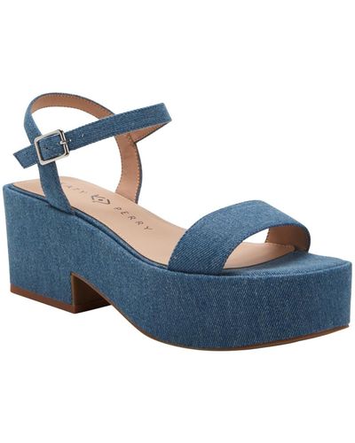 Katy Perry Busy Bee Strappy Platform Sandals - Blue