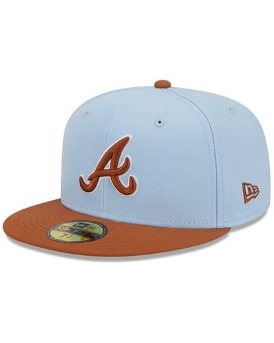 KTZ /brown Boston Red Sox Spring Color Basic Two-tone 59fifty Fitted Hat - Blue