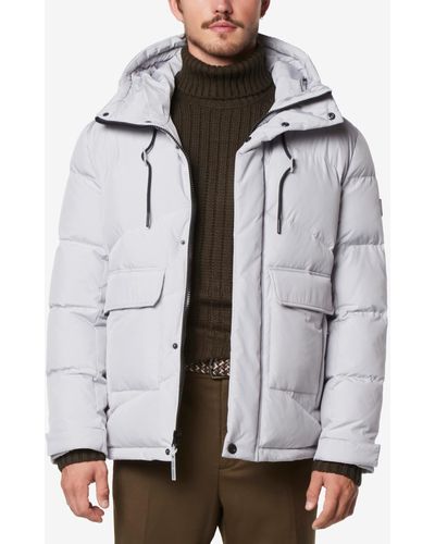 Marc New York Ingram Chevron Quilted Down Puffer Jacket - Gray