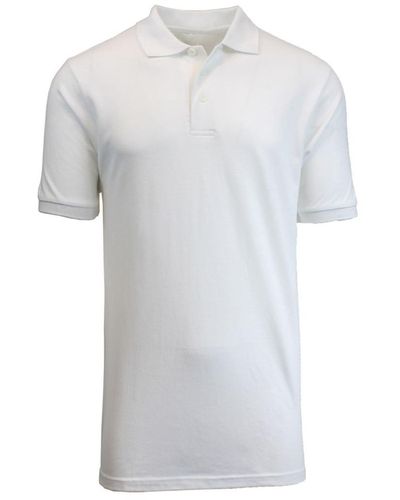 Galaxy By Harvic Short Sleeve Pique Polo Shirts - White