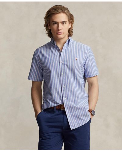 Polo Ralph Lauren Classic-fit Striped Oxford Shirt - Blue