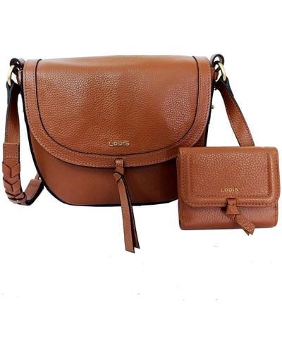 Lodis Ellia Leather Crossbody Bag - Brown