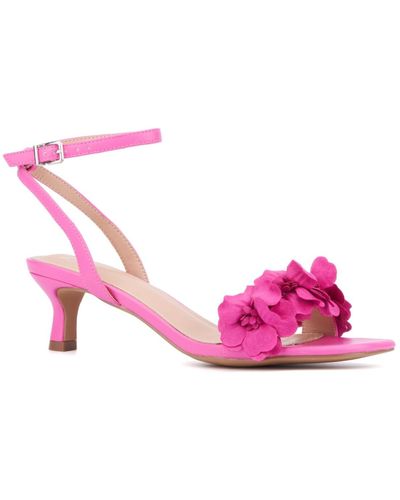 New York & Company Gwendolyn Kitten Heel Sandal - Pink