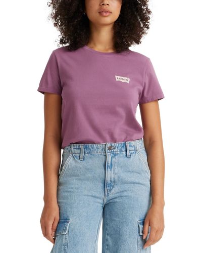 Levi's Perfect Graphic Logo Cotton T-shirt - Purple