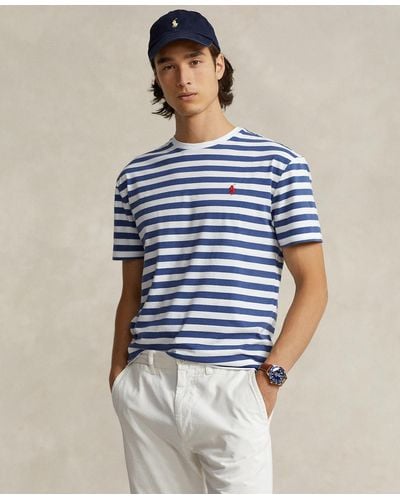 Polo Ralph Lauren Striped Jersey Crewneck T-shirt - Blue