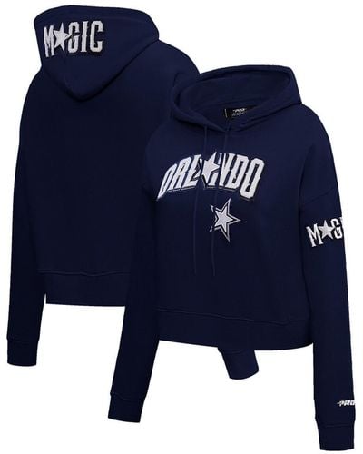 Pro Standard Orlando Magic 2023/24 City Edition Cropped Pullover Hoodie - Blue