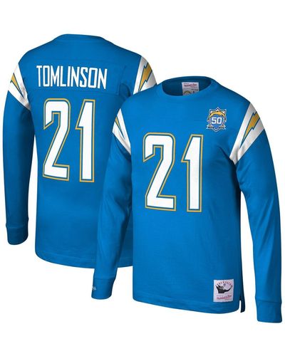 Mitchell & Ness Ladainian Tomlinson San Diego Chargers 2009 Retired Player Name And Number Long Sleeve T-shirt - Blue