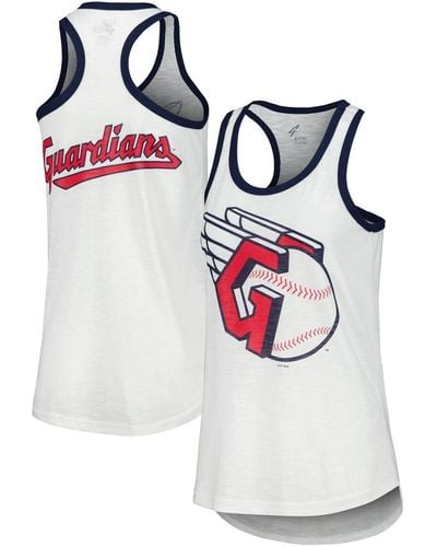 G-III 4Her by Carl Banks Cleveland Guardians Tater Tank Top - White