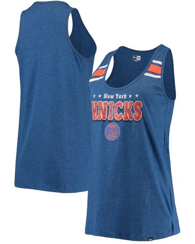 KTZ New York Knicks Scoop-neck Racerback Tank Top - Blue