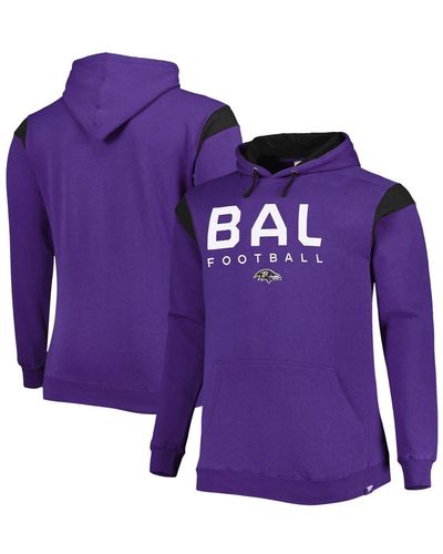 Fanatics Baltimore Ravens Big And Tall Call The Shots Pullover Hoodie - Purple