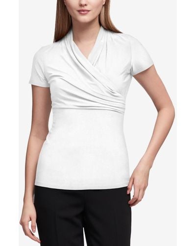 DKNY Ruched Top - White