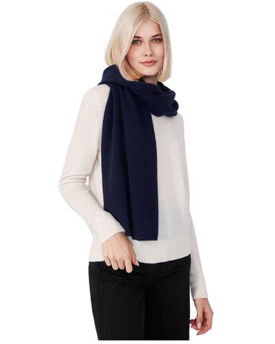 Style Republic 100% Pure Cashmere Knitted Scarf - Blue