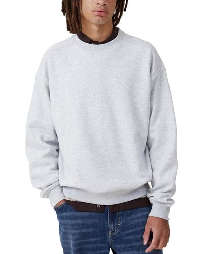 Cotton On Box Fit Crew Sweater - Gray