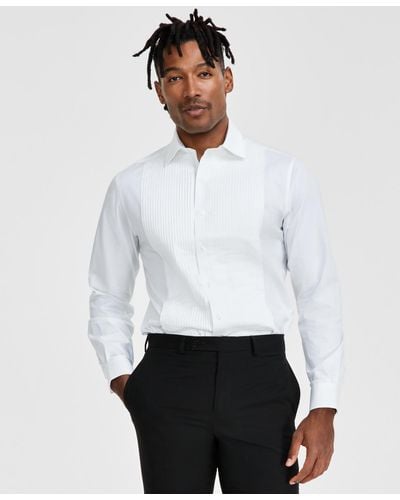 Alfani Slim-fit Solid Tuxedo Shirt - White