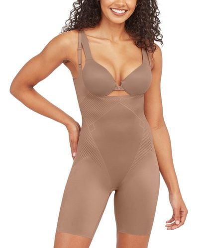 Spanx Thinstincts 2.0 Open-bust Mid-thigh Bodysuit - Multicolor