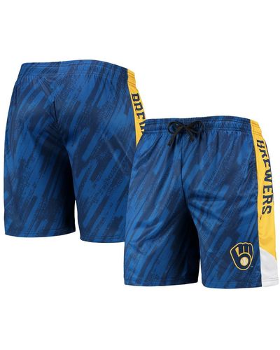 FOCO Milwaukee Brewers Static Shorts - Blue