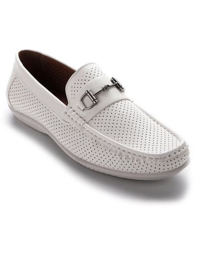 Aston Marc Perforated Classic Driving Shoes - White