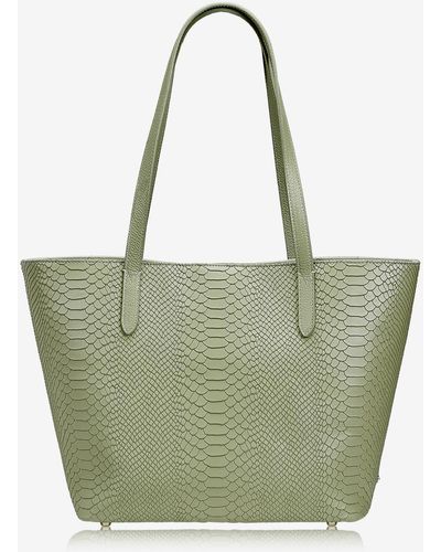 Gigi New York Teddie Leather Tote - Green