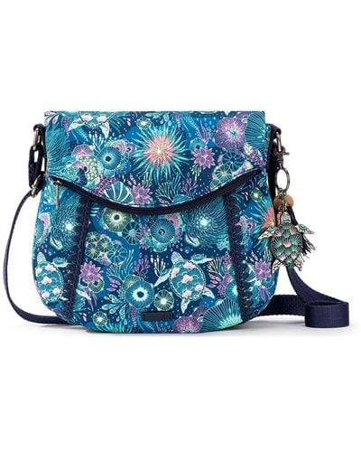 Sakroots Recycled Ecotwill Foldover Crossbody Bag - Blue