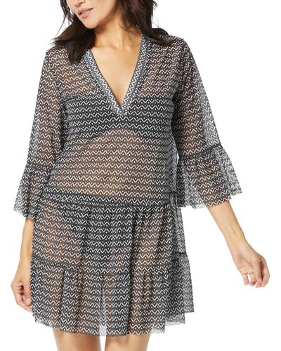 Coco Reef Enchant Printed Dress Swim Cover-up - Gray