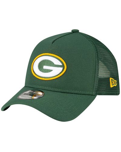 KTZ Bay Packers A-frame Trucker 9forty Adjustable Hat - Green