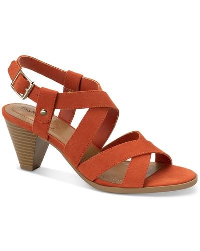 Style & Co. Honniee Cone Heel Dress Sandals - Brown