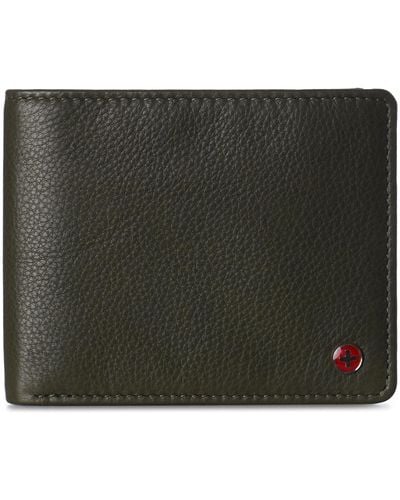 Alpine Swiss Leather Rfid Bifold Wallet 2 Id Windows Divided Bill Section - Black