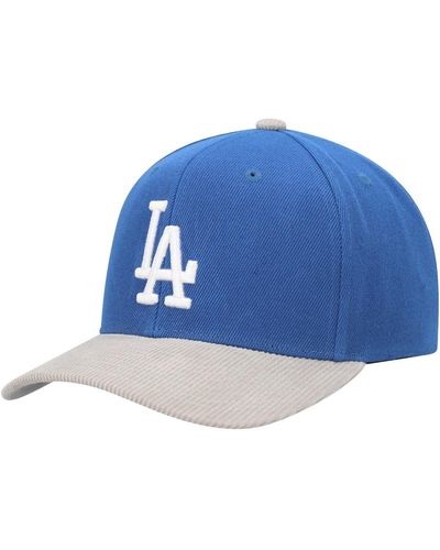 Mitchell & Ness Los Angeles Dodgers Corduroy Pro Snapback Hat - Blue