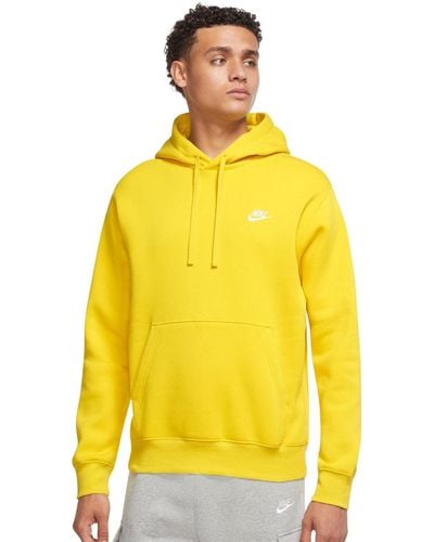 Nike Sportswear Club Fleece Pullover Hoodie - Yellow