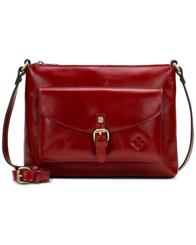 Patricia Nash Kirby East West Leather Crossbody - Red